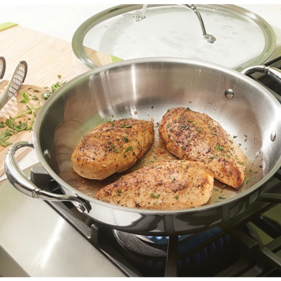 Princess House HERITAGE® TRI-PLY Stainless Steel 12" Sear Pan - Picture 2 of 3